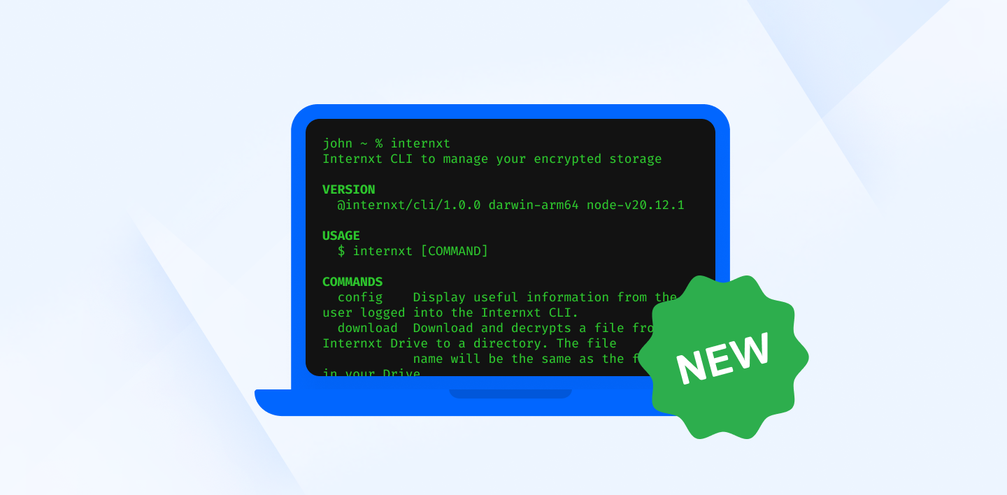 Yeni Özellik: WebDAV artık Internxts'in CLI Tool ile birlikte mevcut