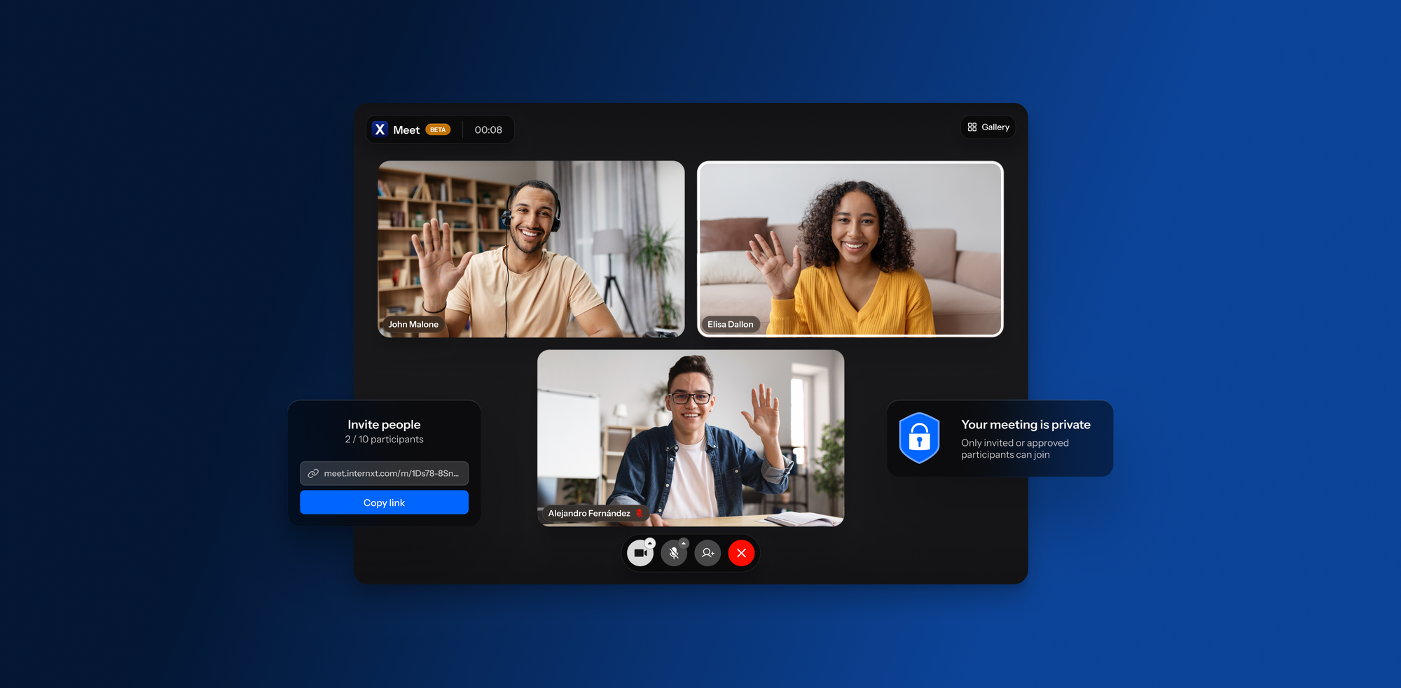 Internxt Meet artık mevcut! Toplam gizlilikte ev sahibi video görüşmeleri